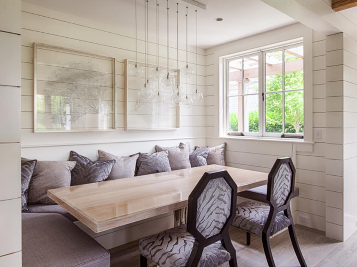 Shiplap in a dining area