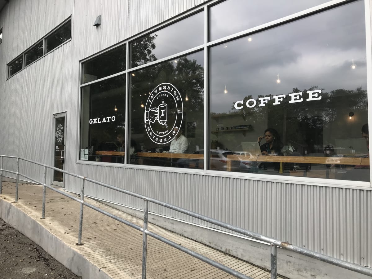 Inversion coffee and gelato exterior