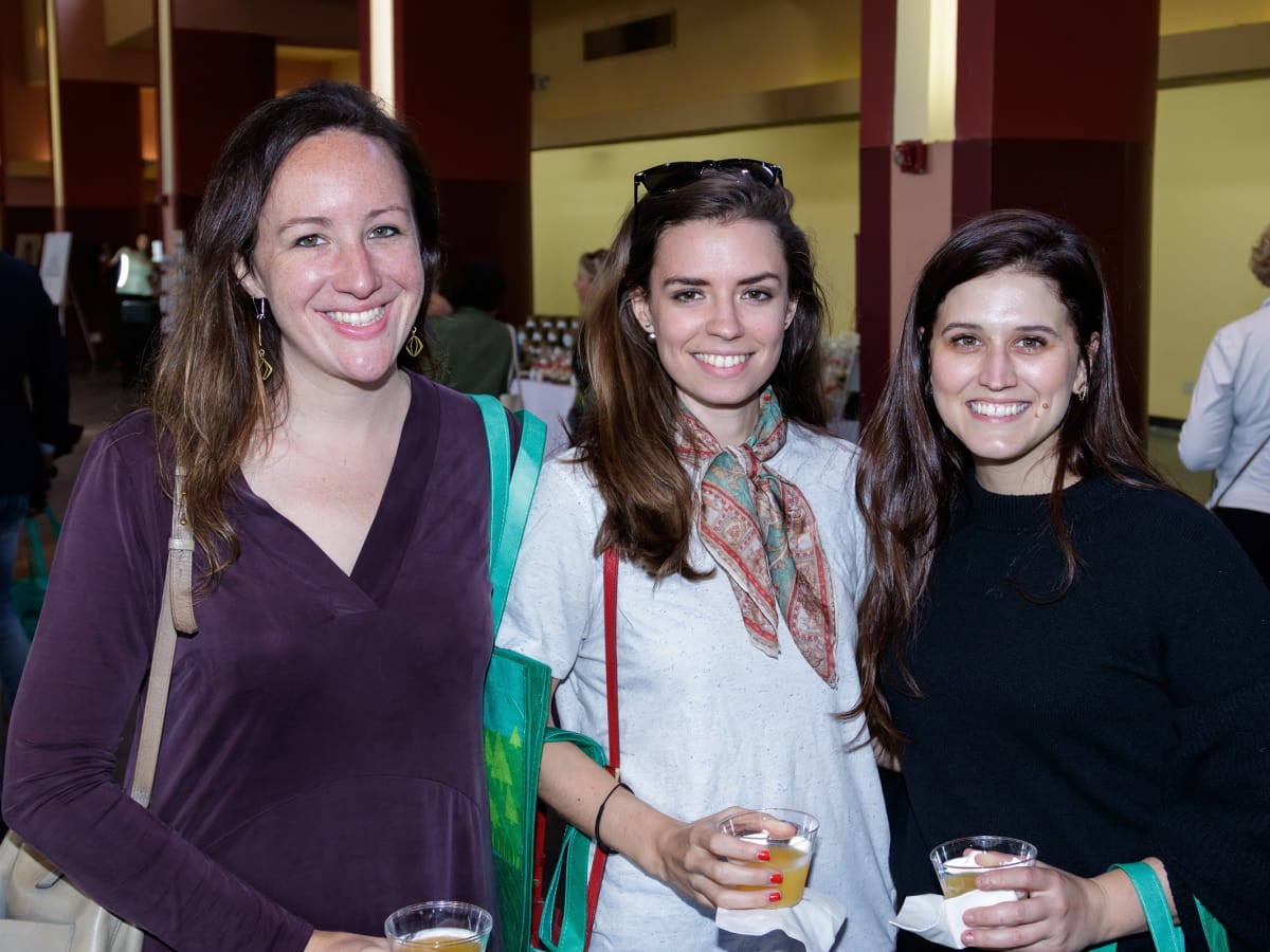 Teresa Fougerousse, Catherine Bradford, Rachel Ficke, 2017 Dallas CultureMap Holiday Pop-up