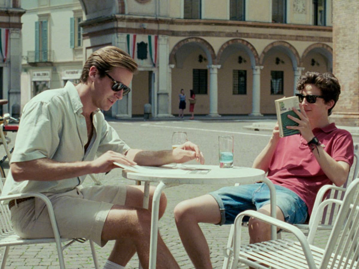 Armie Hammer and Timothée Chalamet in Call Me By Your Name