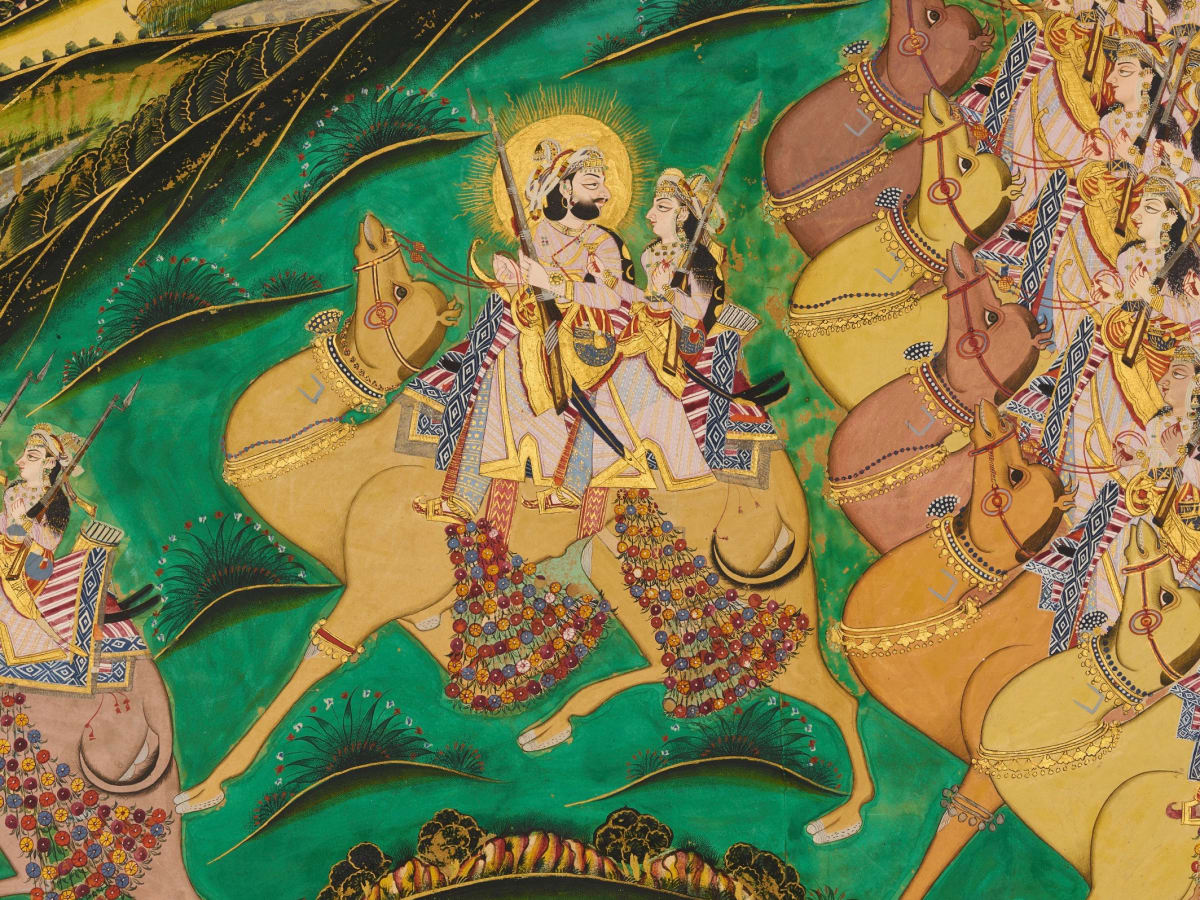 MFAH: Peacock in the Desert, Hunt with Royal Women