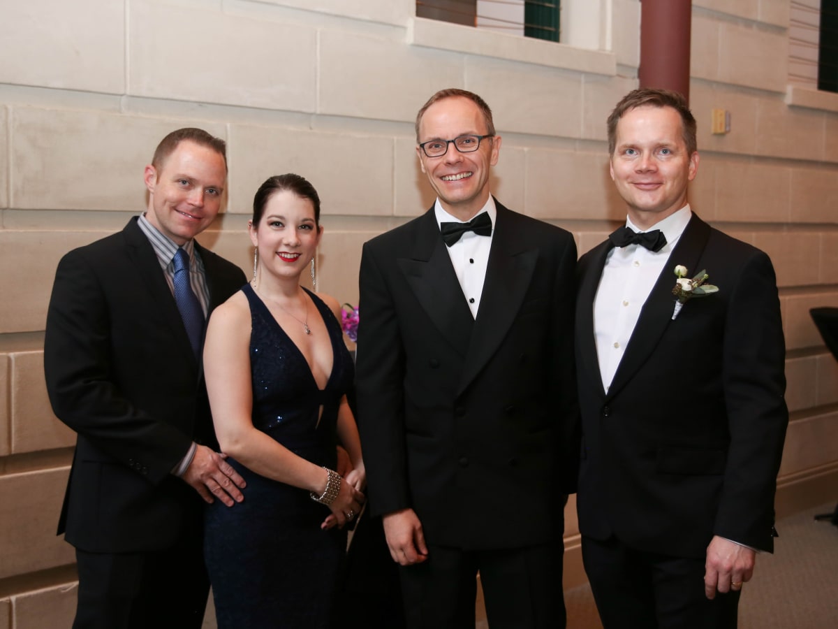 Fort Worth Opera Gala 2018, Kyle and Barbara Jordan, FWO Director Tuomas Hiltunen and Damon Clyde