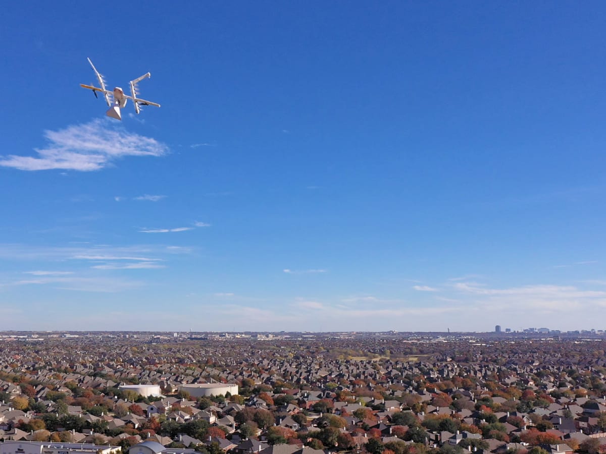 Johnny Steele Dog Park Allen Parkway Houston skyline aerial drone shot