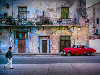 Red Car at Dusk, Cuba 2001