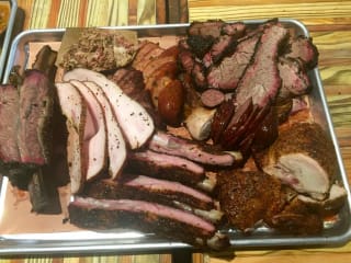 The Pit Room combo platter barbecue BBQ