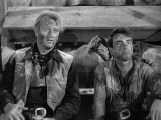 John Wayne and Montgomery Clift in Red River