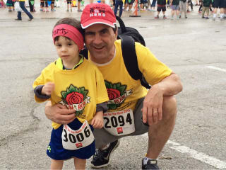 Marty Massey and his grandson at the 13th Annual Run for the Rose