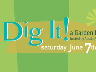 poster for Dig It! garden party at NEST Modern