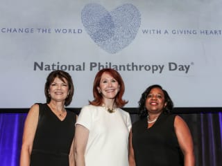 NPD Co-Chair Susan Coulter, NPD Chair Judy Howell, and AFP President Carme Williams