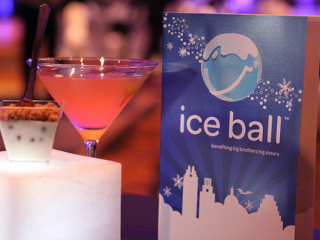 The Ice Ball invitation with cocktail