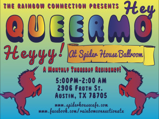 flyer for Rainbow Connection's Hey Queermo Heyyy!!!