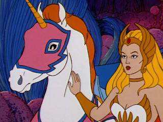 She-Ra and her winged unicorn Swift Wind