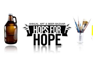 logo for Hops for HOPE art and beer bazaar