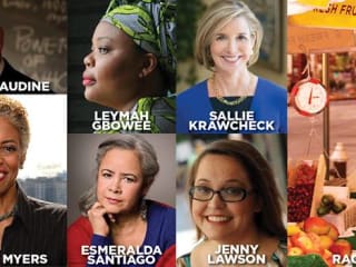 banner with guest speakers for Texas Conference for Women