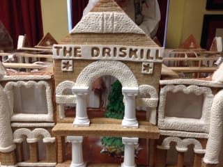 gingerbread house replica of Driskill Hotel