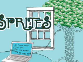 poster for Pollyanna Theatre Company production Sprites