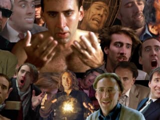 collage of Nicholas Cage in film roles