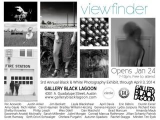 flyer for the Gallery Black Lagoon black and white photography show
