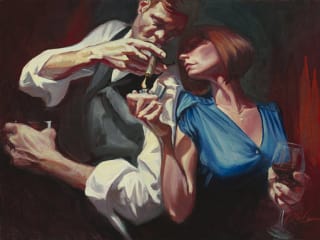 Gabe Leonard painting Against the World