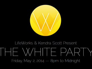 poster of the 2014 White Party for LifeWorks and Kendra Scott