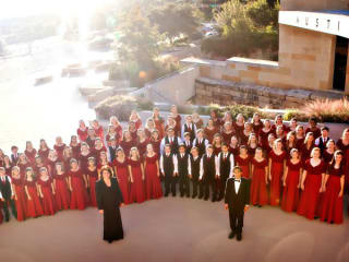 Conspirare Youth Choir in front of Austin City Hall