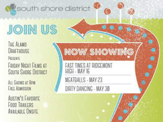 flyer for South Shore District summer film series 2014