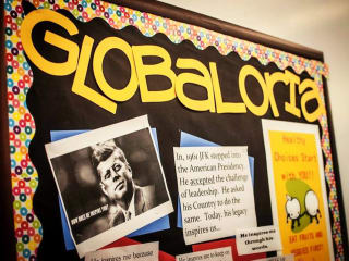 Globaloria bulletin board for East Austin College Prep