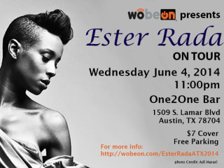 poster for Ester Rada at One2One bar presented by Wobeon