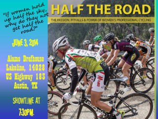 poster for Half the Road documentary on women's cycling
