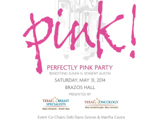 poster for Komen Austin Perfectly Pink Party 2014
