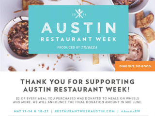 poster Austin Restaurant Week 2014 spring thanking participants