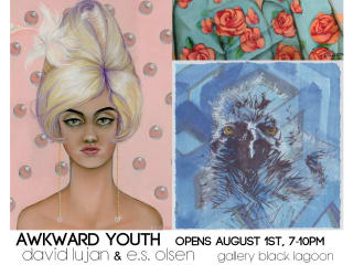 poster Awkward Youth exhibit at Gallery Black Lagoon
