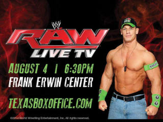 WWE Monday Night Raw Austin Frank Erwin Center august 2014