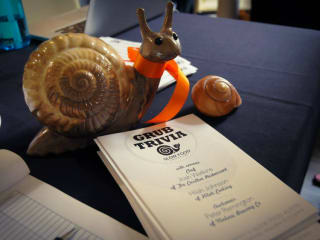 2013 Slow Food Austin Grub Trivia snail and menu