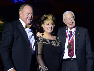Hugh McElroy, Cheryl Shutterfield-Jones, Ralph Hall, Frontiers of Flight Museum, gala