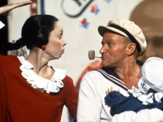 Shelley Duvall and Robin Williams in Popeye