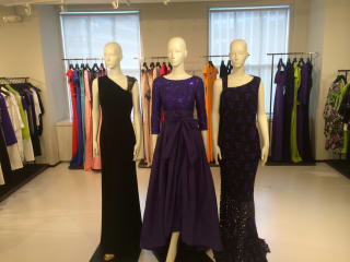 Escada evening gowns in New York showroom