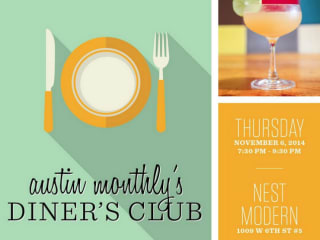 Austin Monthly Diner's Club November 2014