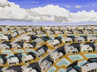 Redbud Gallery art opening reception: There is no 'I' in suburb by R. Michael Wommack