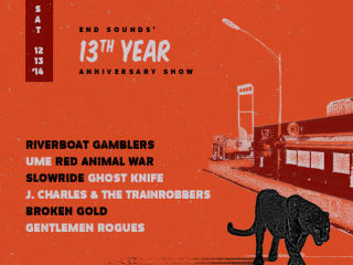 End Sounds 13th Year Anniversary Show at Red 7 poster CROPPED - December 2014