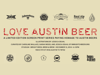 Love Austin Beer - Prints by Jessica Deahl - Bitch Beer - December 2014