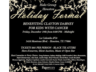 Halo Group Houston Holiday Formal benefiting the Clayton Dabney Foundation