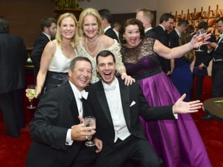 2521 Christie McCartney, from left, David Wuthrich, Joella Mach, Mark Hanson and Tara Wuthrich at the Houston Symphony Centennial Ball after party May 2014