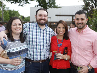 Sarah and Matt Fornea, from left, Rebecca Cantu and Talal Hariri at Friends of DePelchin's Fiesta May 2014