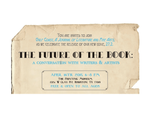 Gulf Coast: A Journal of Literature and Fine Arts presents "The Future of the Book: Authors and Artists in Conversation"