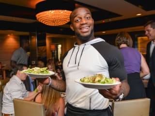 Arian Foster charity dinner Morton's Kareem Jackson