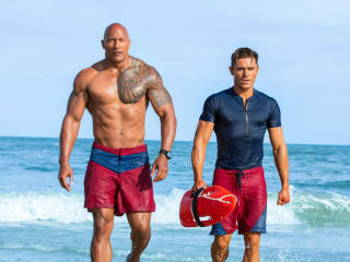 Dwayne Johnson and Zac Efron in Baywatch