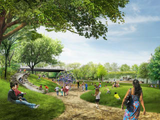 Waller Creek Plans Waterloo Park Play Lawn