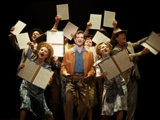 AJ Shively and cast of Bright Star