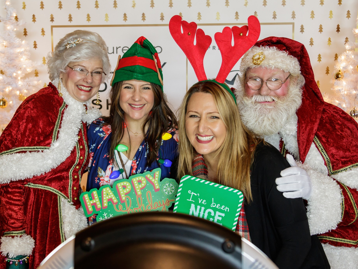Santa picture, CultureMap Holiday Popup Shop 2017